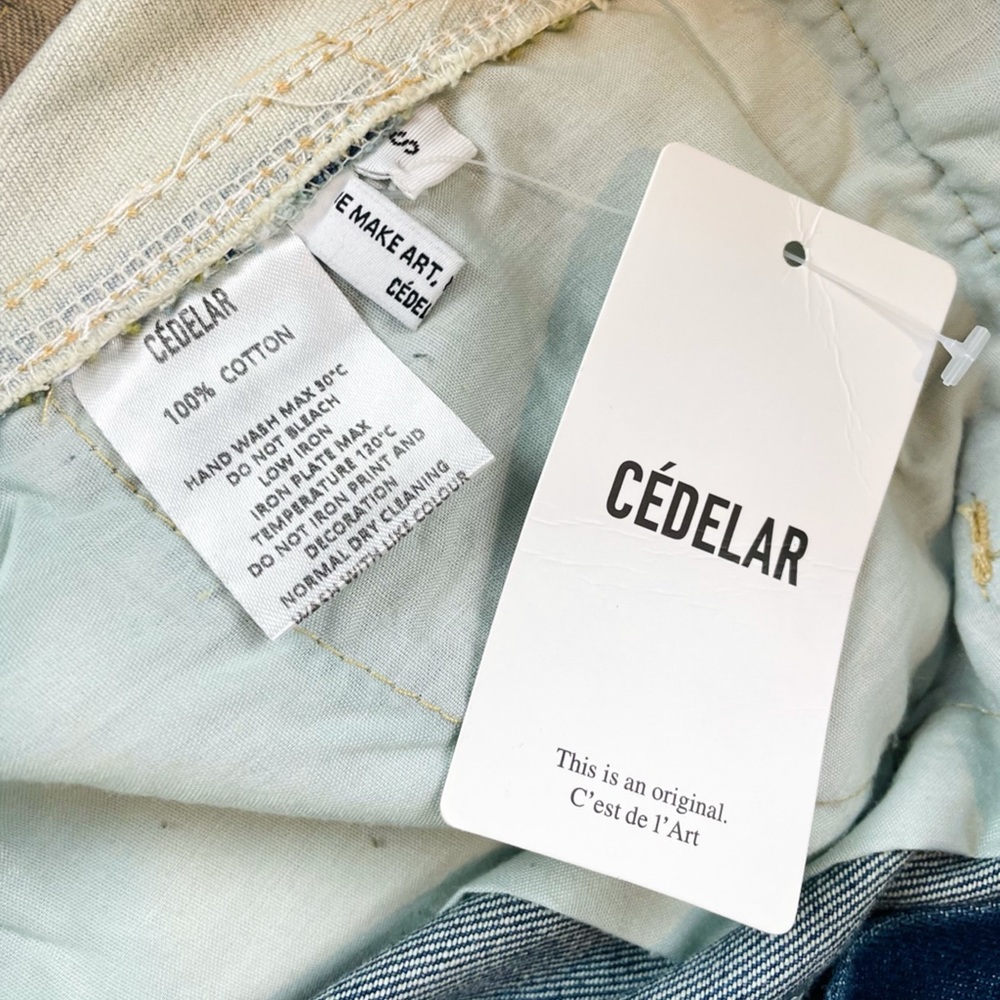 (NWT) CÉDELAR • Reyi Two-Tone Colorblock High Waisted Flare Jeans, S - Picture 13 of 16
